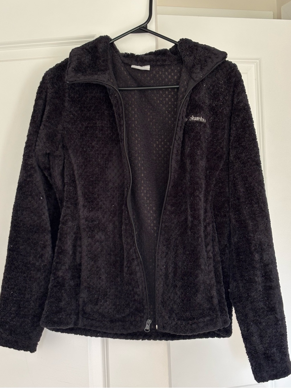 Columbia Black Faux-Sherpa Full-Zip Teddy Jacket